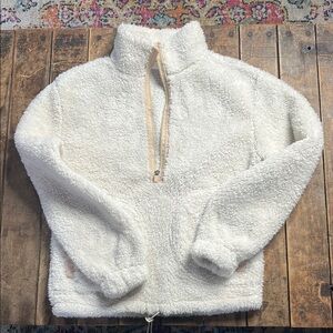 Cozy White Fleece Women's Sweater size small